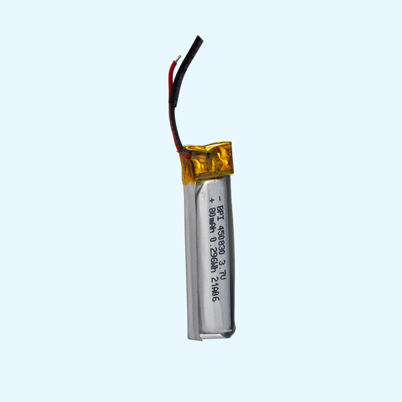 450830聚合物鋰電池80mAh超長(zhǎng)待機(jī)運(yùn)動(dòng)藍(lán)牙耳機(jī)電池 深圳藍(lán)牙耳機(jī)電池廠家